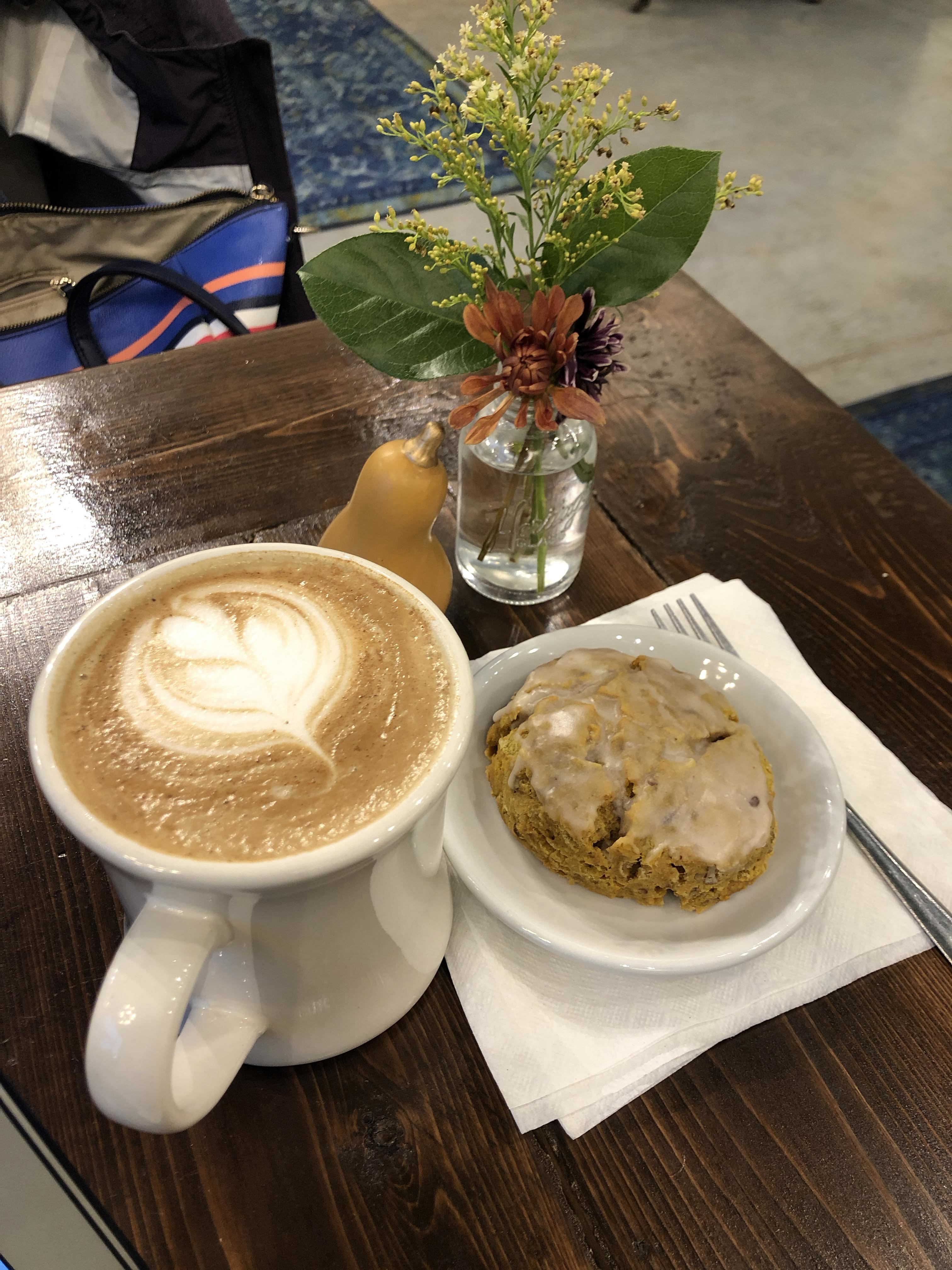 coffee and scone from moon bakeshop huntsville, al