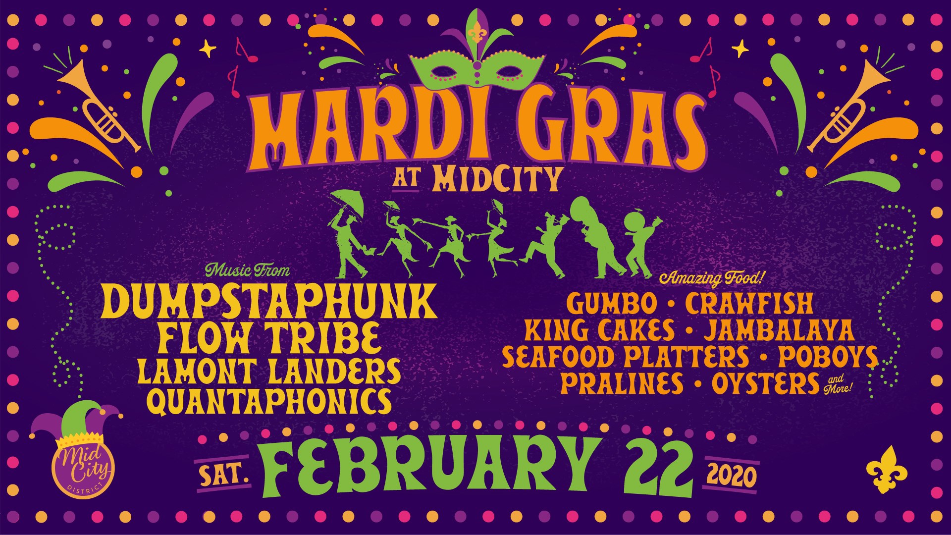 Mardi Gras at MidCity Huntsville Alabama 2020